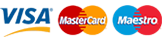 We accept Visa, Mastercard and Maestro